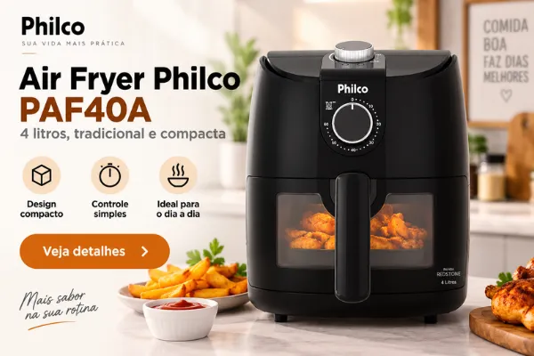 Air fryer philco é boa? Modelo paf40a ilustrada com 4 litros