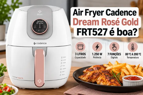 air-fryer-cadence-e-boa-dream-rose-gold-frt527 Air Fryer Cadence é boa? Dream Rosé Gold FRT527