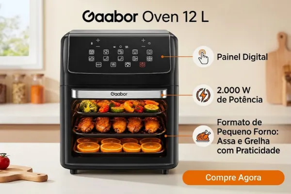 air fryer gaabor oven 12 litros air fryer gaabor é boa? Ilustração da oven 12 litros