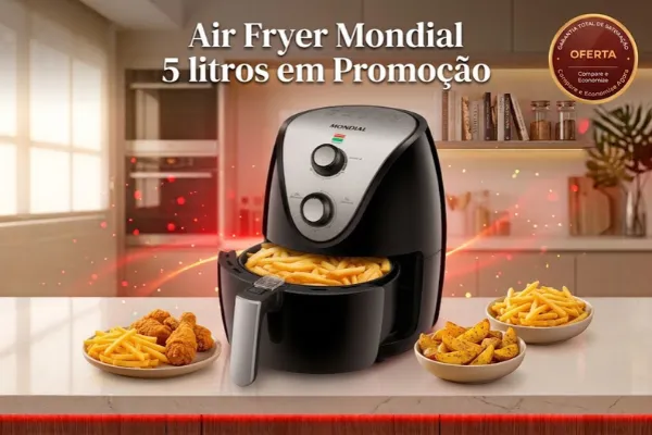 air-fryer-mondial-5-litros-em-promocao Air Fryer Mondial 5 litros em promoção