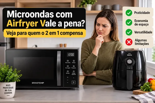 Microondas com Airfryer Vale a pena? Veja para quem o 2 em 1 compensa