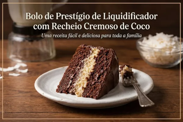 Bolo de Prestígio de Liquidificador com Recheio Cremoso de Coco